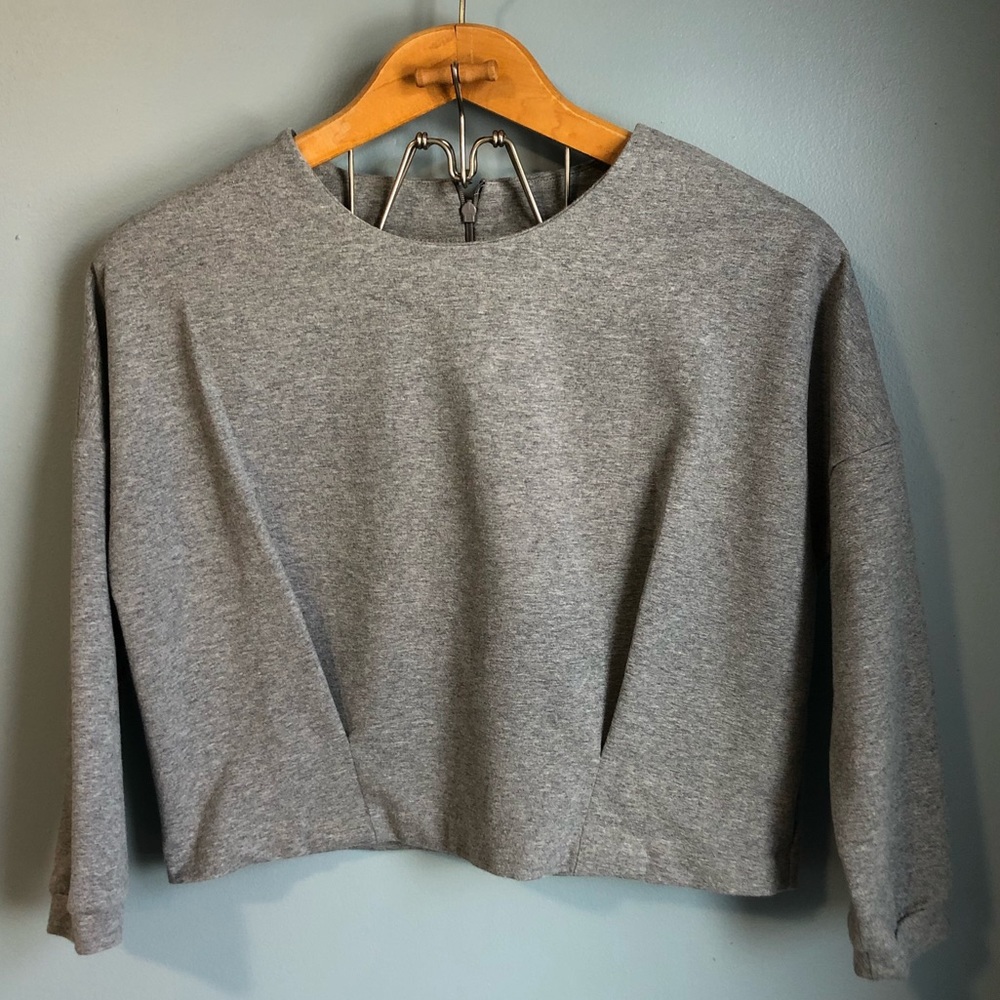 Grey Cropped Sweater